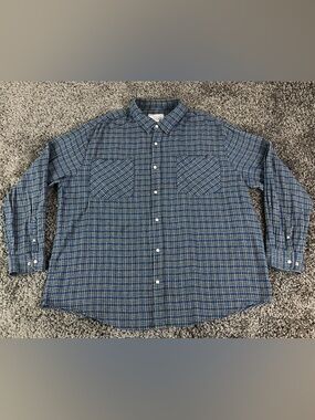 NWT Haband Casual Joe Blue Plaid Button-Down Shirt - Men's